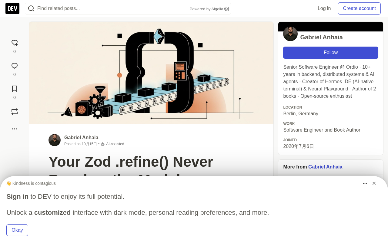 Why Your Zod .refine() Never Reaches the Model: The Hidden Trap in LLM Structured Output