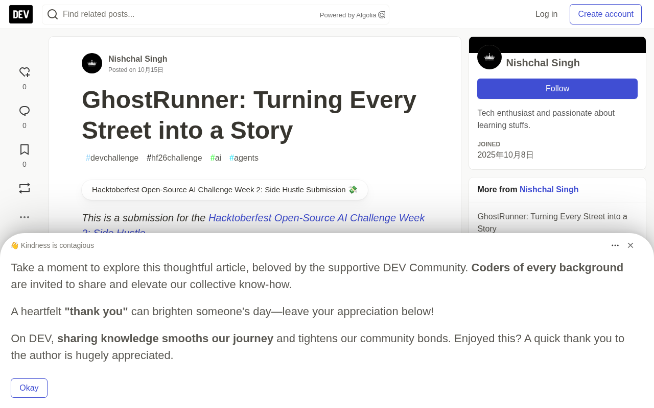 GhostRunner: Turn Every Street Into a Thriller — A Local AI Audio Running Engine