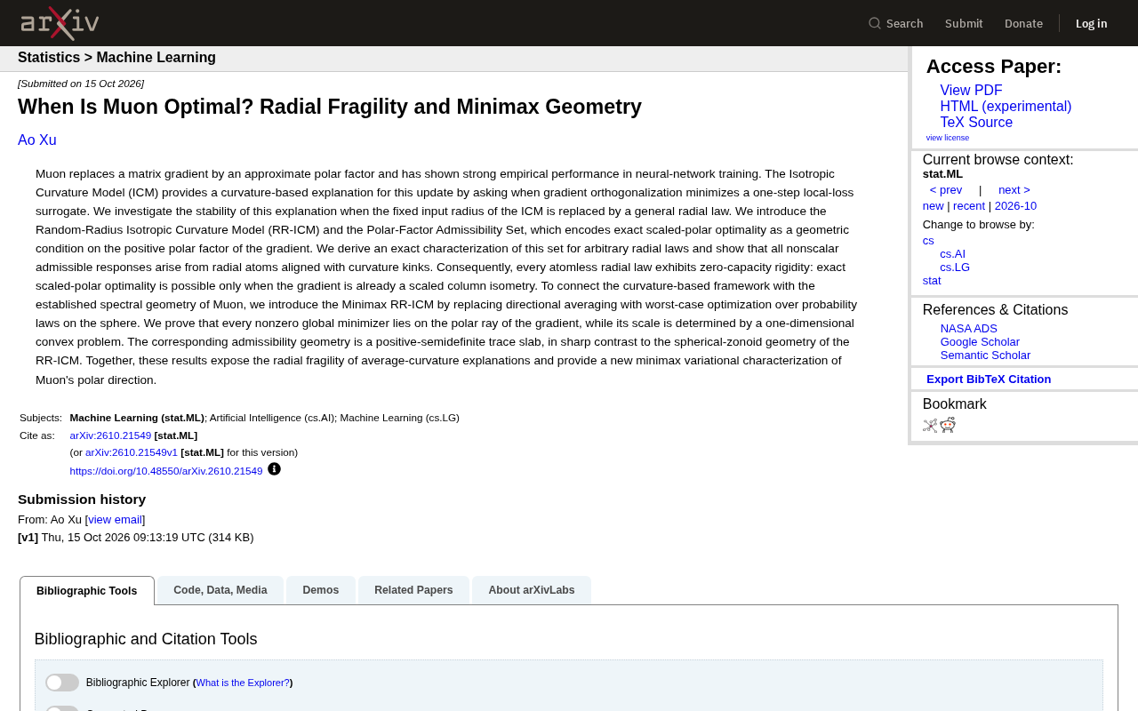 When Is the Muon Optimizer Optimal? Radial Fragility and a Minimax Geometric Analysis