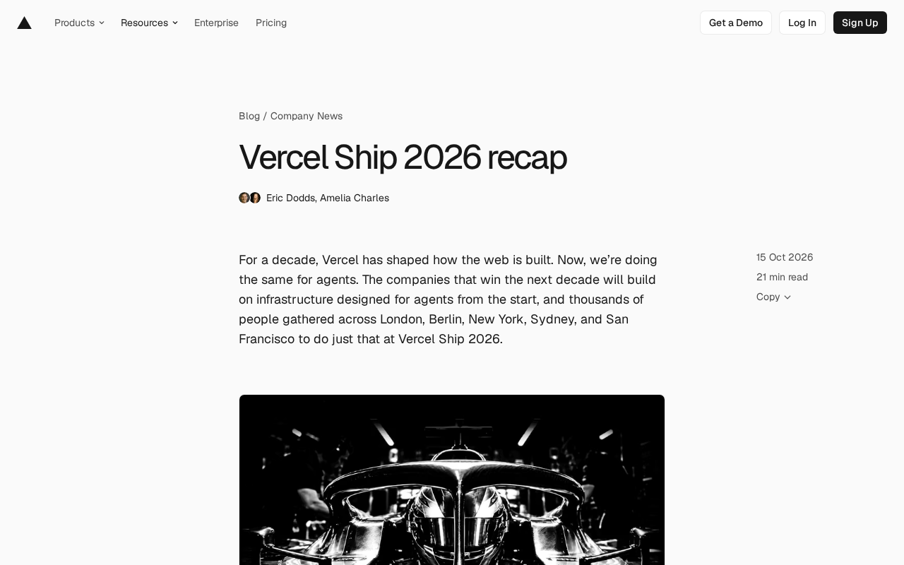 Vercel Ship 2026: Agent Infrastructure Goes Fully Production-Ready