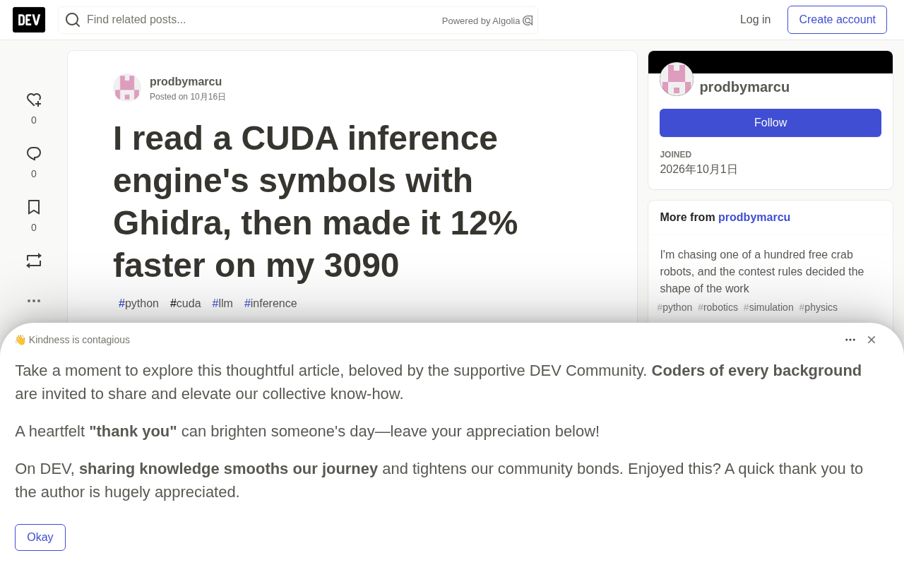 Reverse-Engineering a CUDA Inference Engine with Ghidra: 12% Speedup on an RTX 3090