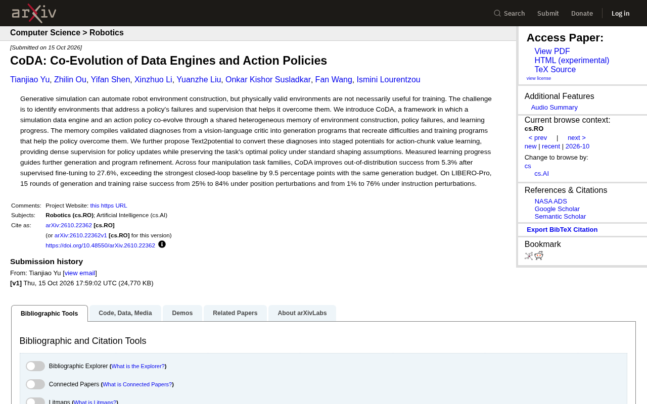 CoDA: Co-Evolving Data Engine and Action Policy — A New Paradigm for Robot Training