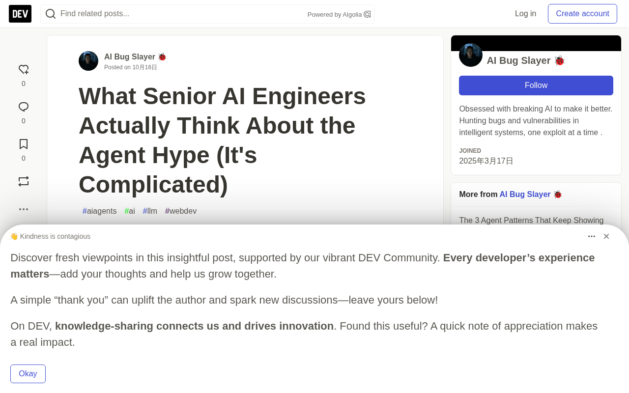 Senior AI Engineer on the Agent Hype: Definitions, Production Practice, and Real Challenges