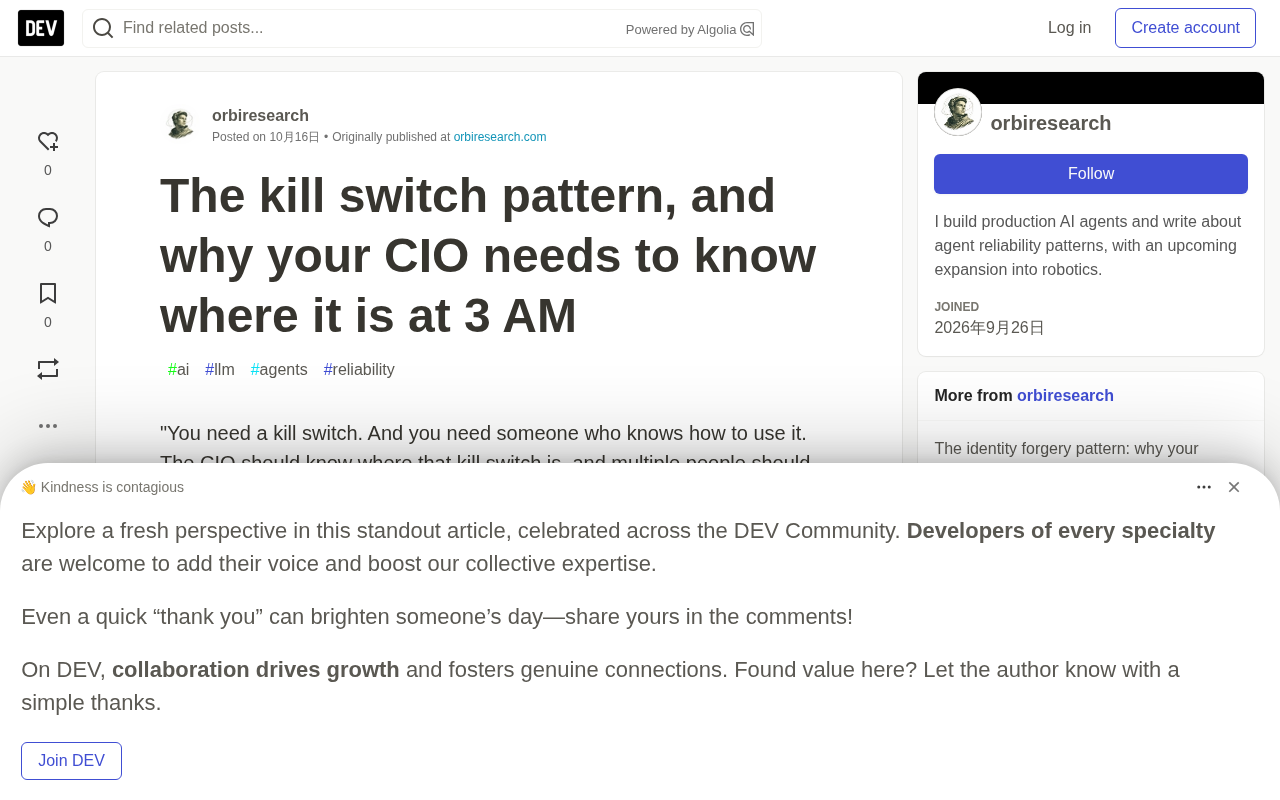 AI Agent Kill Switches: Runtime Circuit Breaker Design Every CIO Must Know