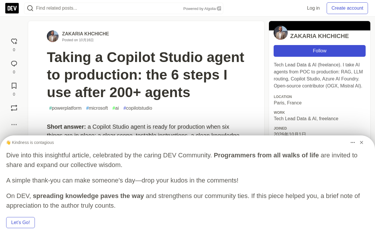 200+ AI Agents in Production: The Six-Step Playbook for Copilot Studio