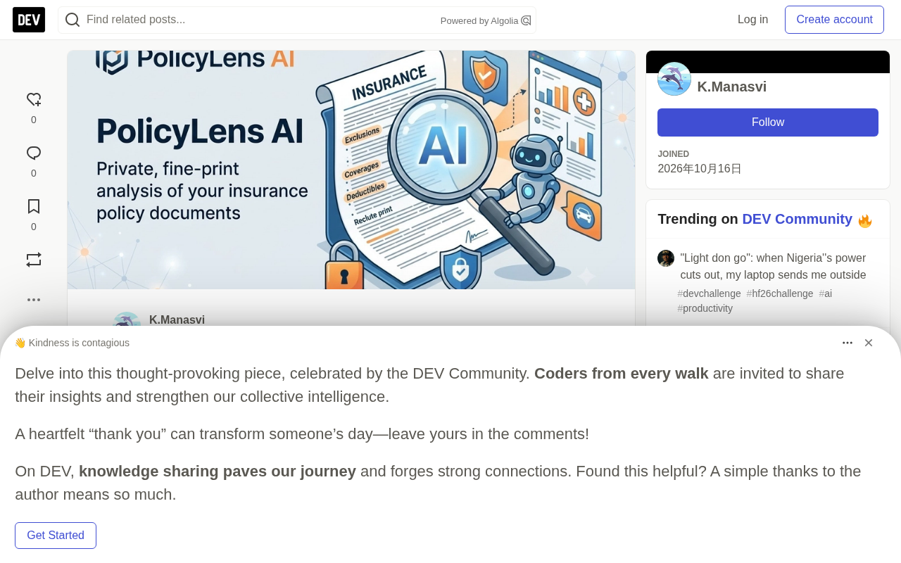 Policy Lens: Using Local AI to Uncover the Hidden Traps in Insurance Policies