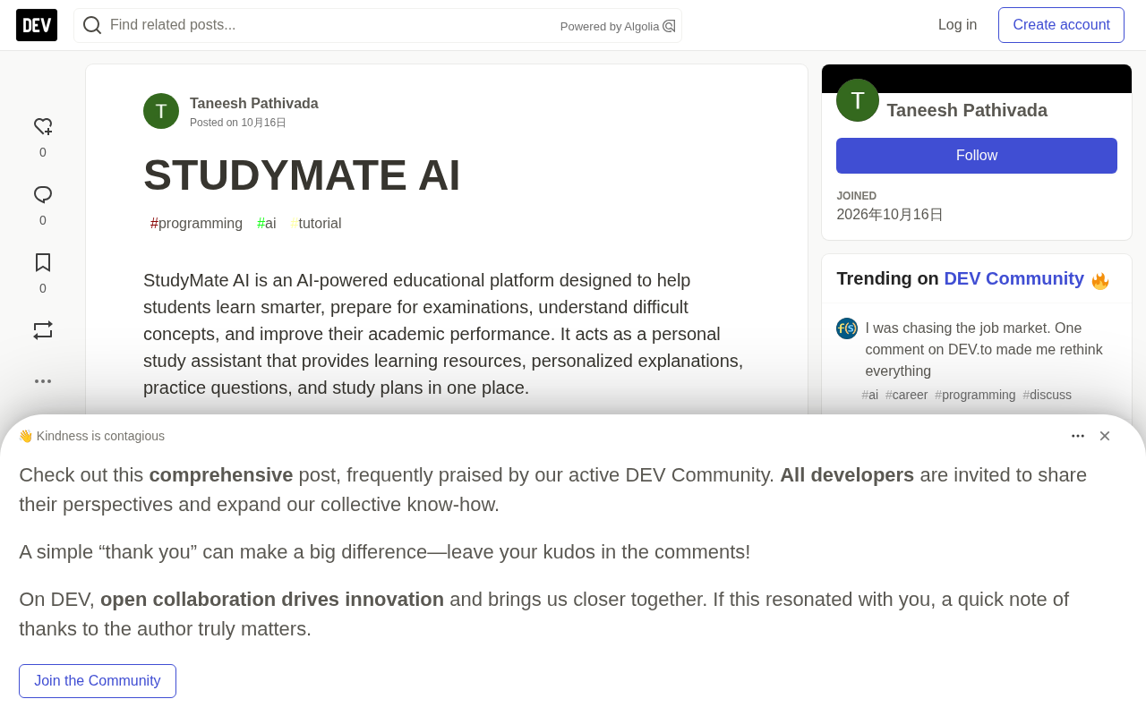 StudyMate AI: A Deep Dive into the All-in-One AI Learning Assistant
