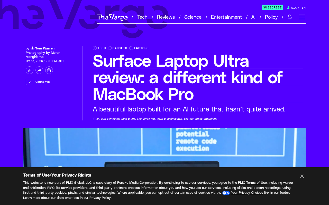 Surface Laptop Ultra 评测:另一种 MacBook Pro