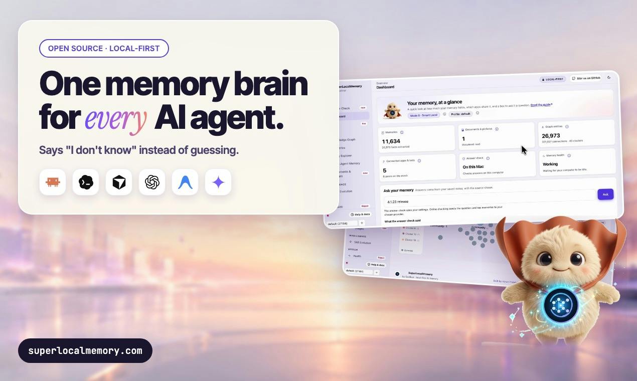 SuperLocalMemory:本地优先的智能体记忆大脑