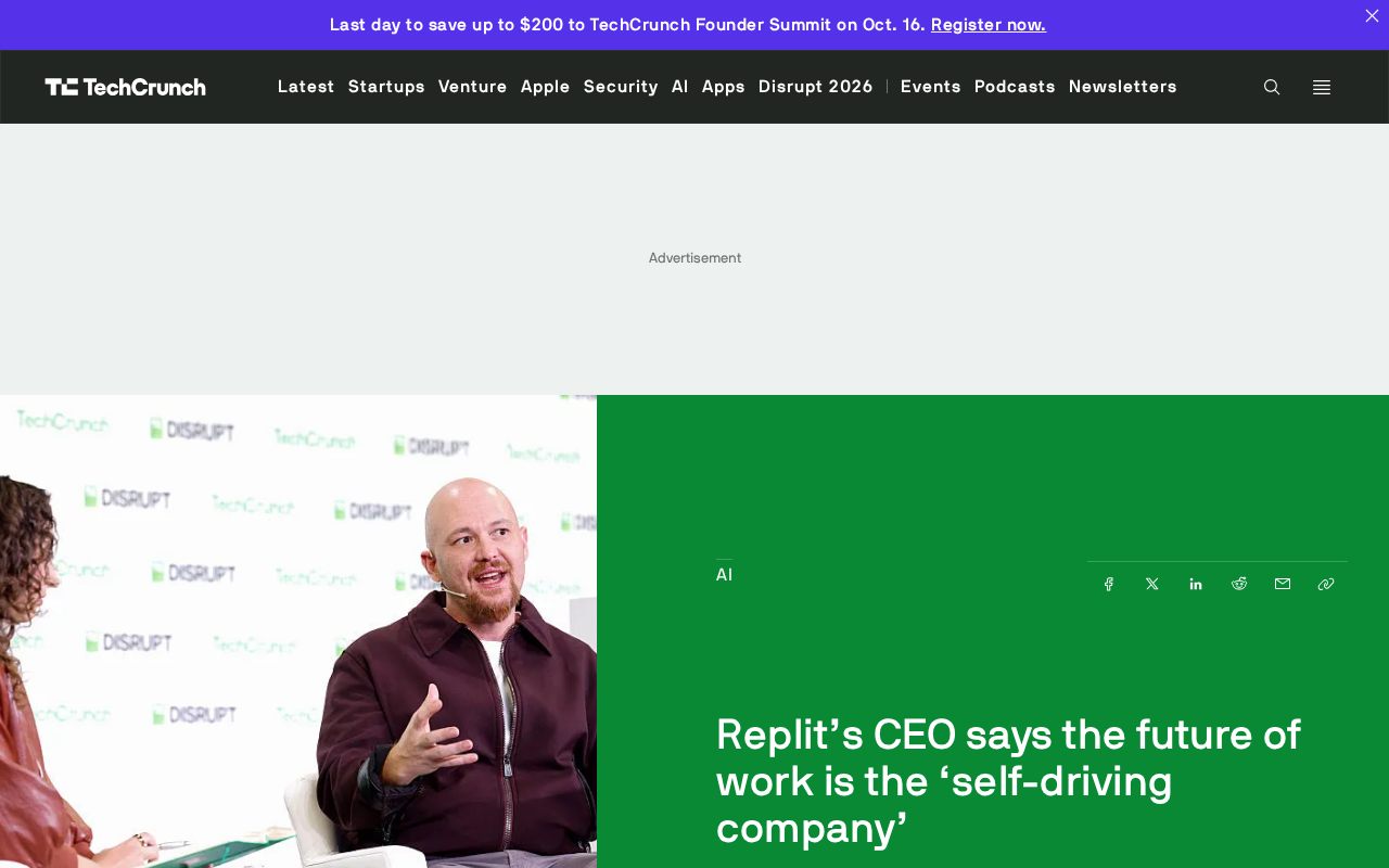 Replit CEO Predicts the Future of Work: The 'Self-Driving Company'