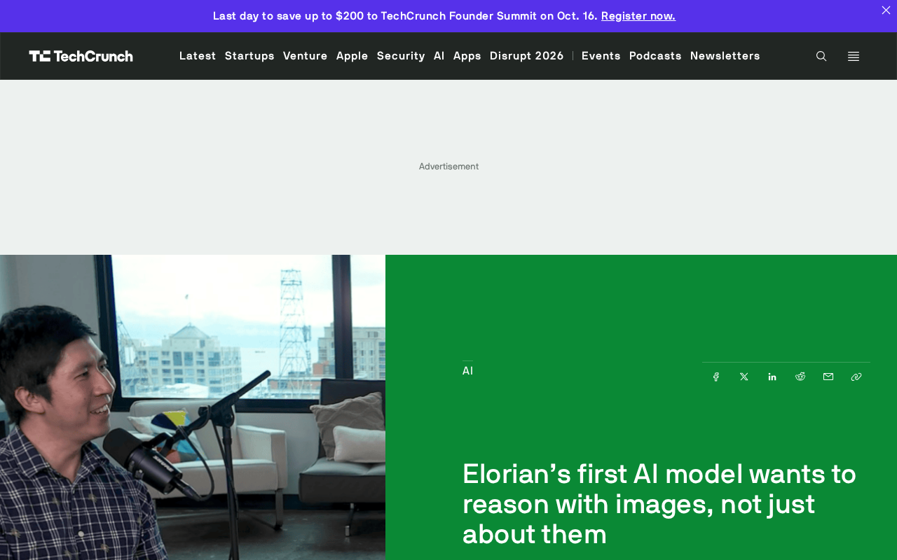 Elorian Releases Its First AI Model Glimpse: Reasoning With Images, Not About Images