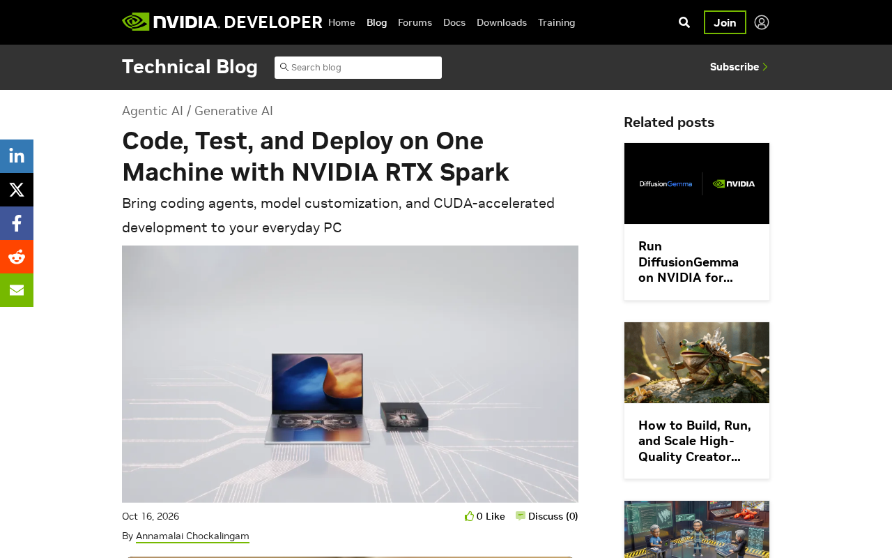 NVIDIA RTX Spark:单机跑通代码、测试与部署全流程