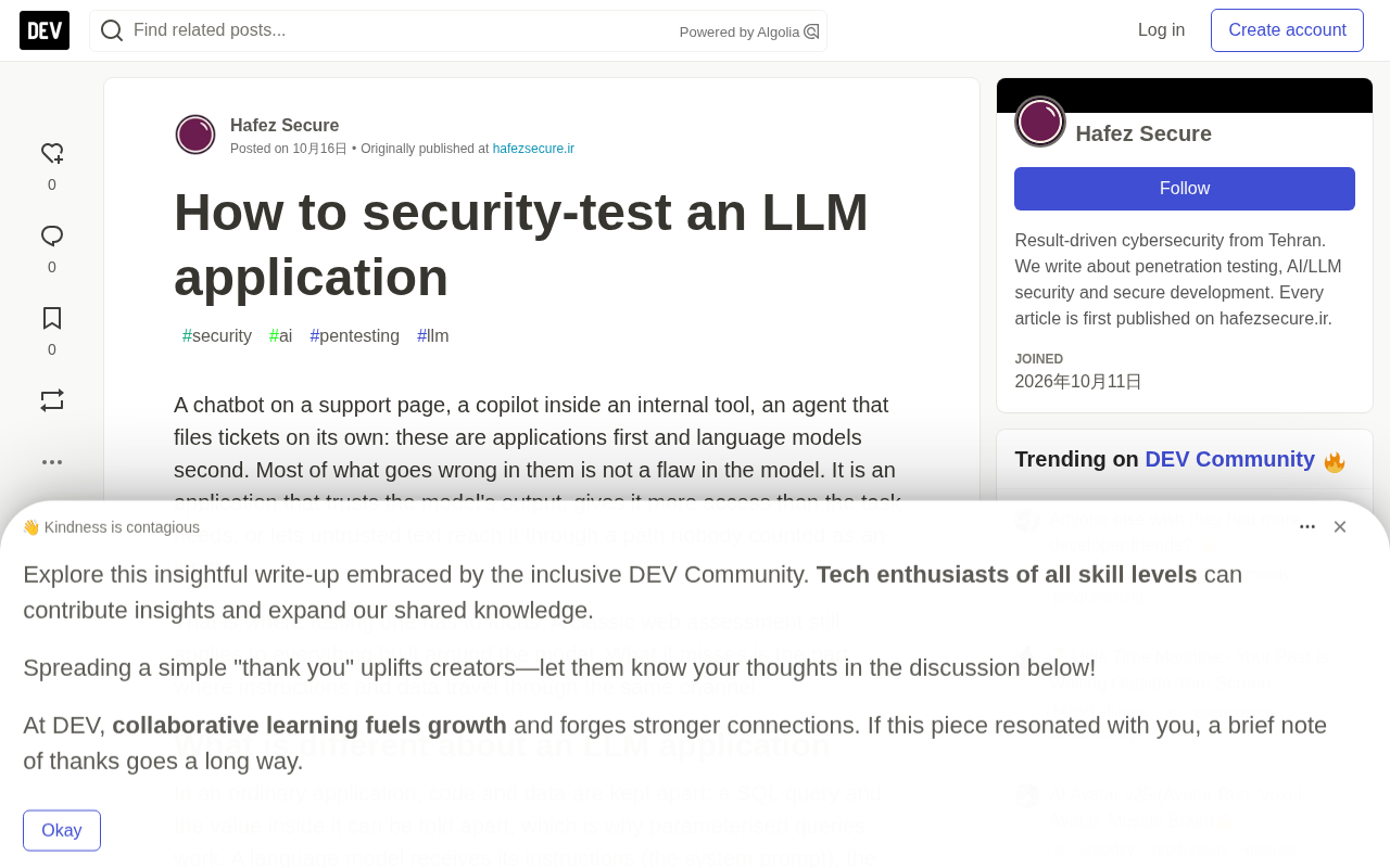 A Practical Guide to LLM Application Security Testing: From Prompt Injection to Tool Overreach