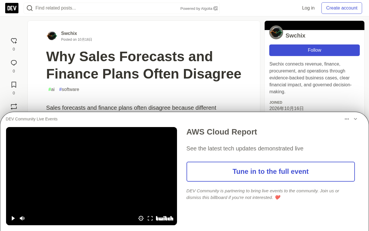 Why Sales Forecasts and Financial Plans Never Line Up