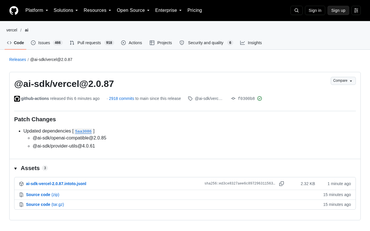 Vercel AI SDK 补丁更新:OpenAI 兼容层升级解析