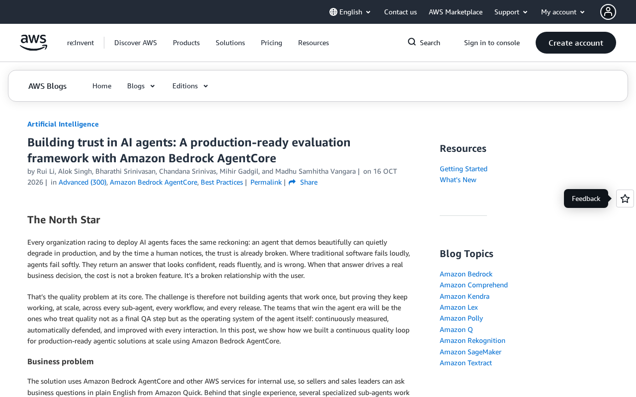 Building Trust in AI Agents: A Production-Ready Evaluation Framework with Amazon Bedrock AgentCore