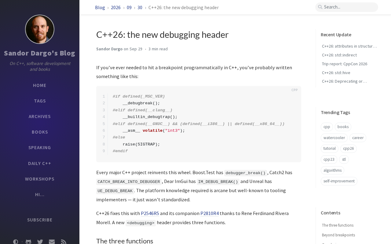 C++26's New Debugging Header: Standard Library Finally Gets Built-in Debug Support