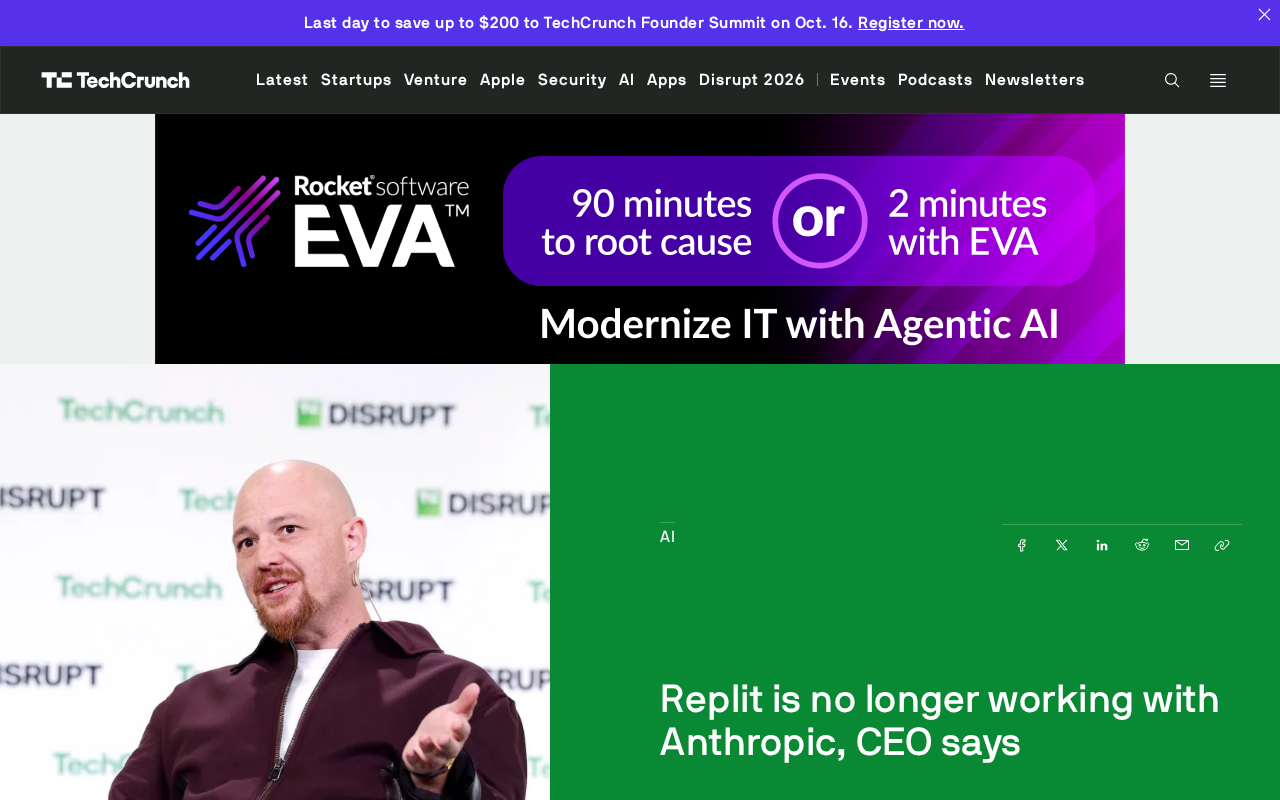 Replit Ends Partnership with Anthropic, CEO Confirms