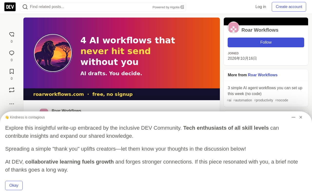 4 AI Workflows: Auto-Generated Drafts, Human Makes the Final Call