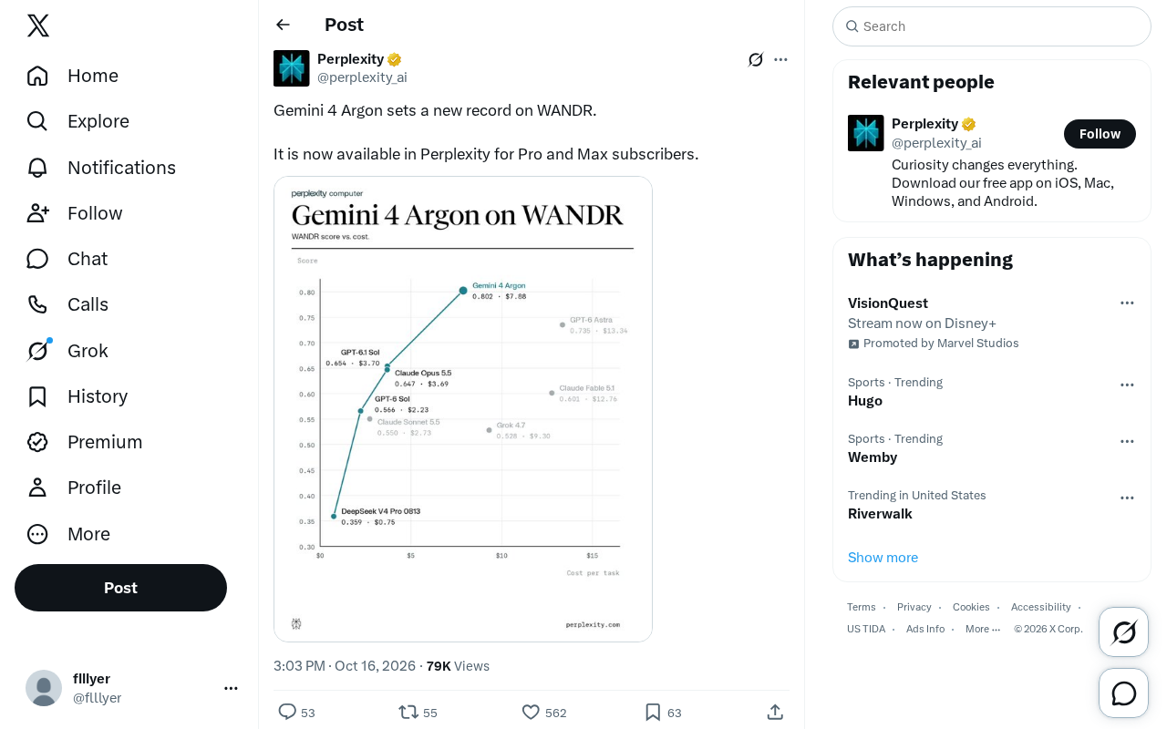 Gemini 4 Argon Sets New WANDR Record, Now Available to Perplexity Pro/Max Users