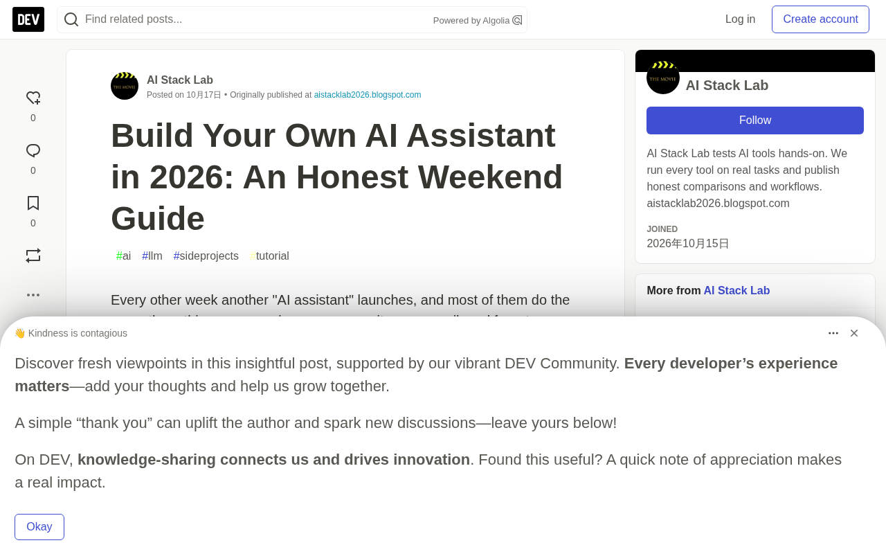 Weekend DIY AI Assistant: Three Paths and Pitfalls to Avoid in 2026