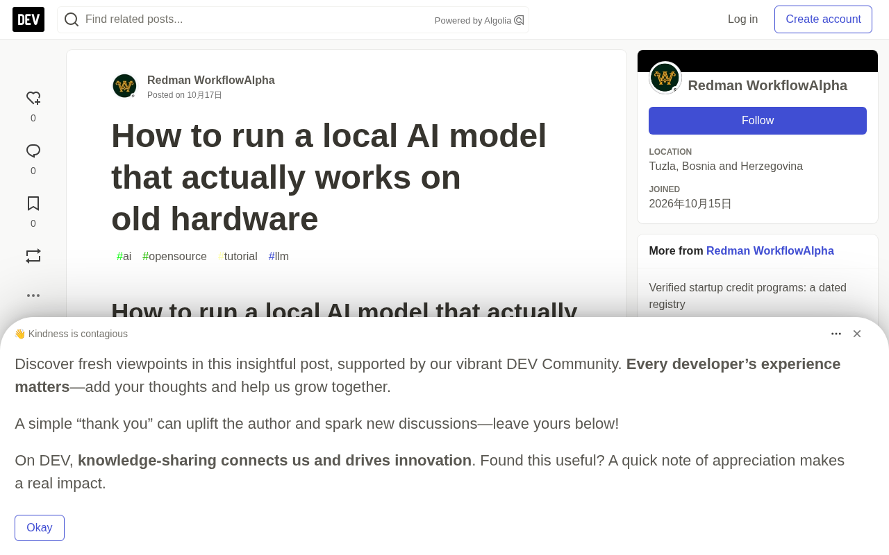 Running Local AI Models on Old Computers: Quantization, Context, and CPU Inference in Practice