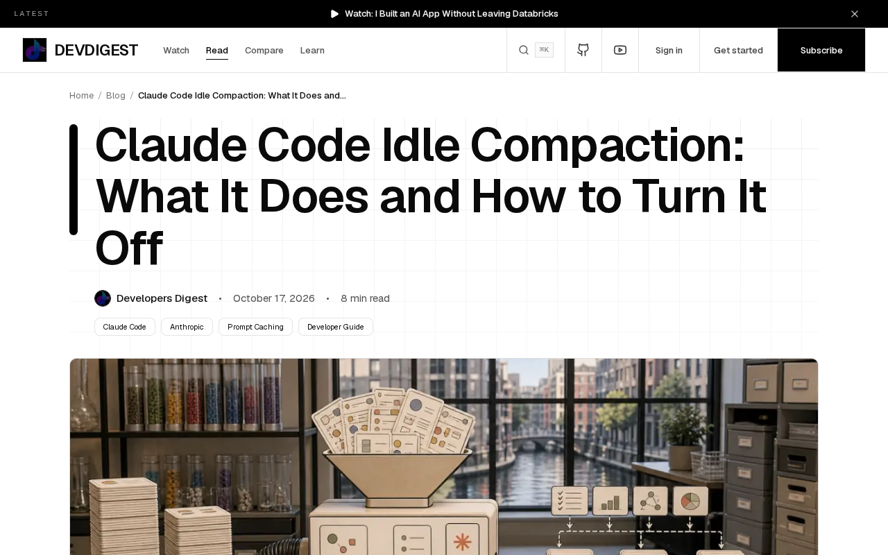 Claude Code Idle Auto-Compaction: Mechanism, Cache Math, and How to Disable It
