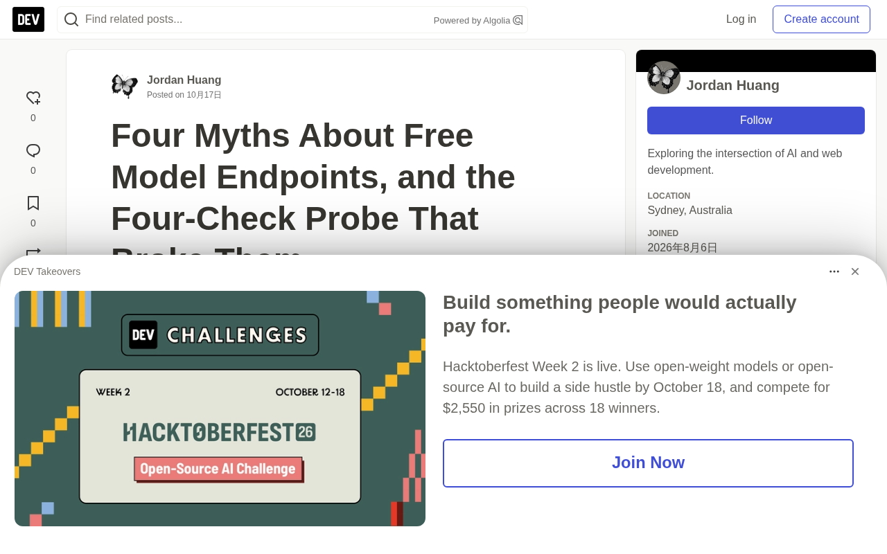Four Misconceptions About Free Model Endpoints and a Four-Step Detection Method