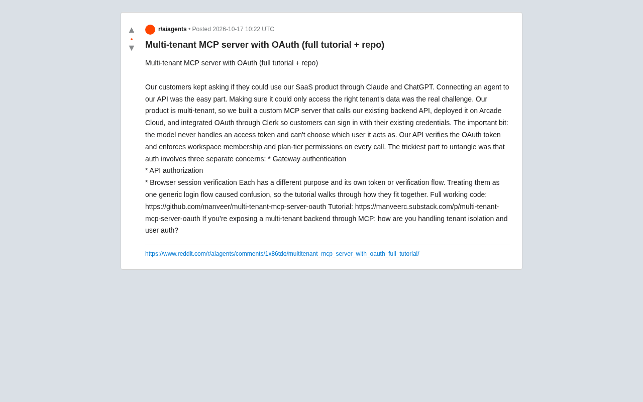 Building Multi-Tenant MCP Servers with OAuth: Secure Integration for Claude and ChatGPT