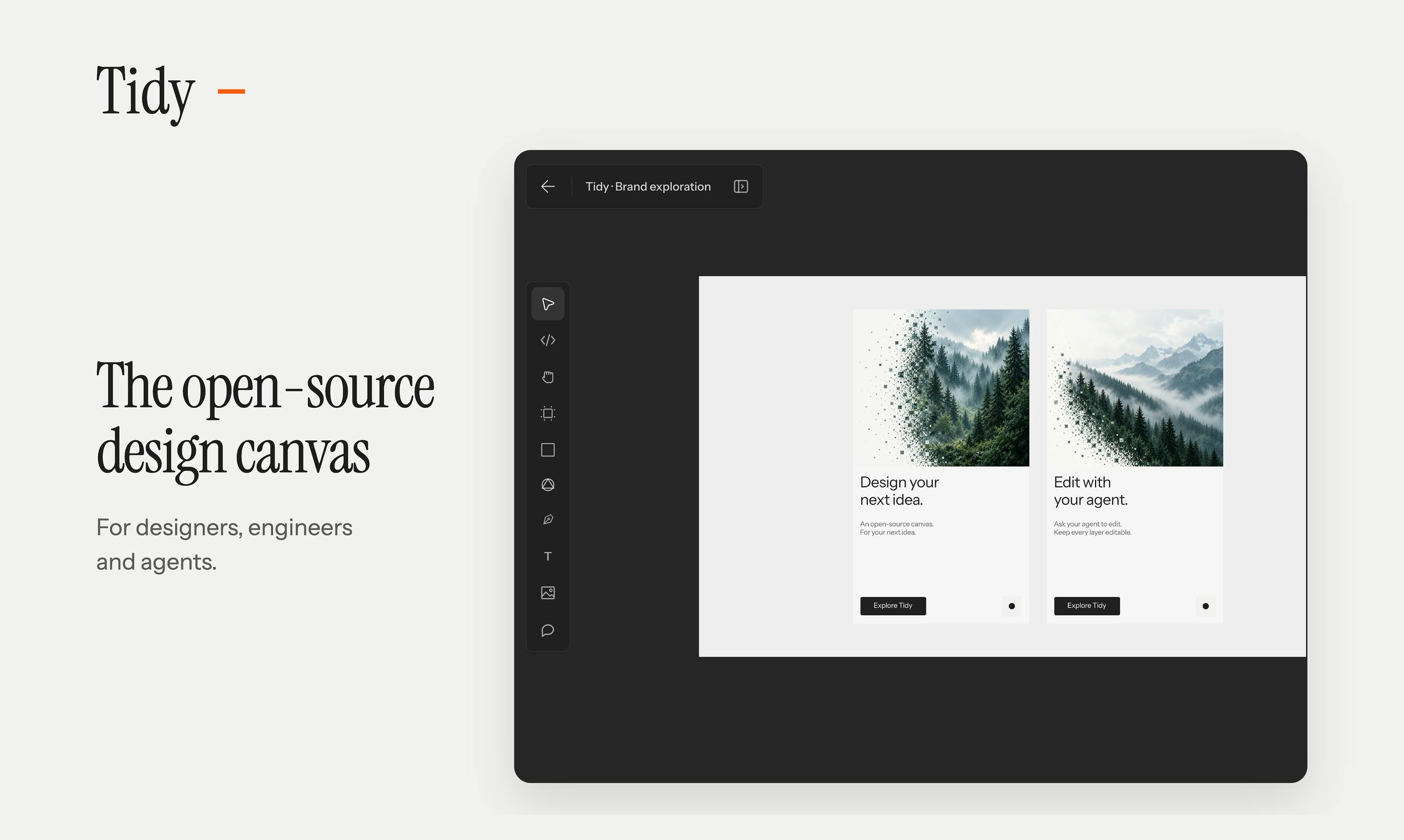 Tidy Design: An Open-Source Figma and Paper Alternative That Lets AI Agents Design Interfaces Directly