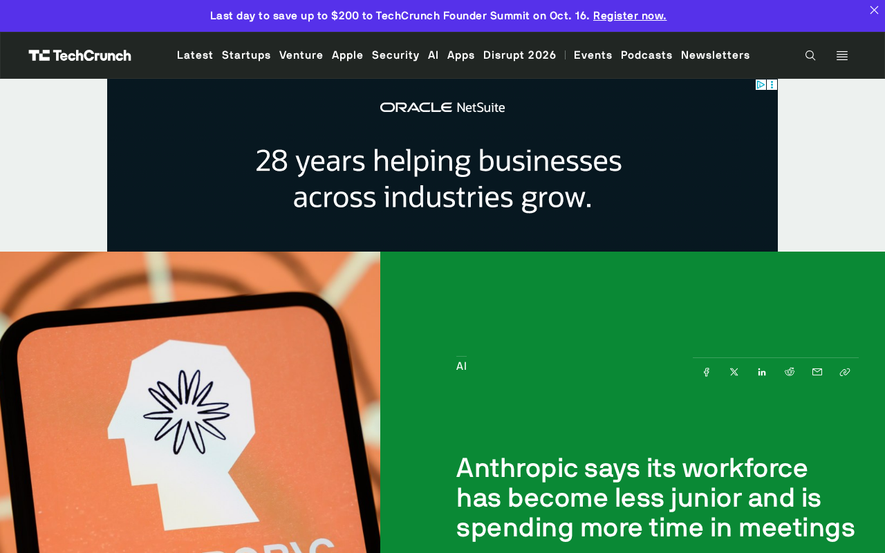 Anthropic's Workforce Shifts: Fewer Junior Employees, More Meeting Time