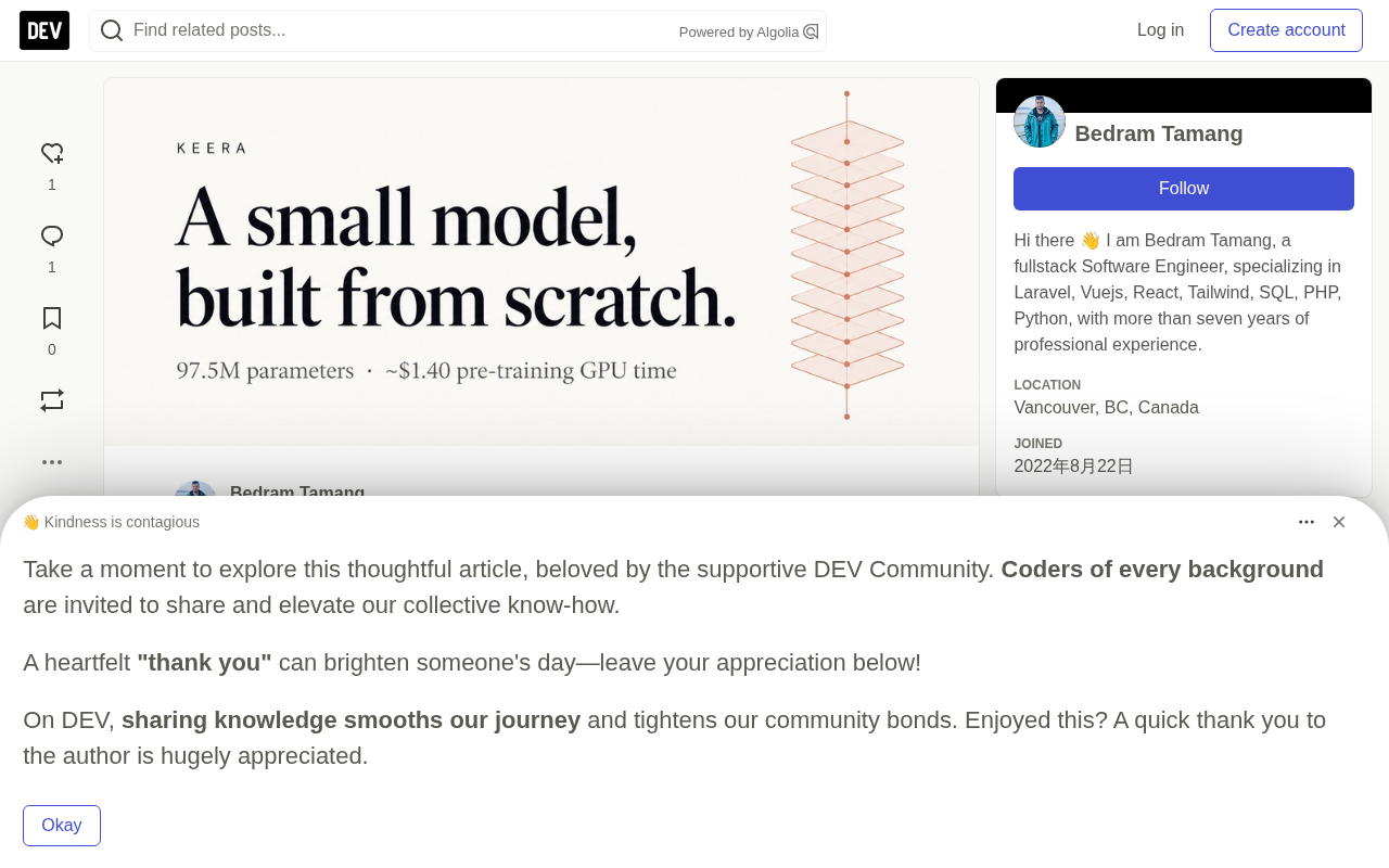 Training a 97.5M-Parameter Python Model from Scratch for Just $1.40