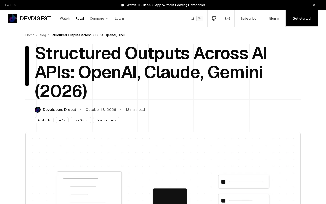 OpenAI vs Claude vs Gemini Structured Outputs Compared: 97 of 167 Models Support