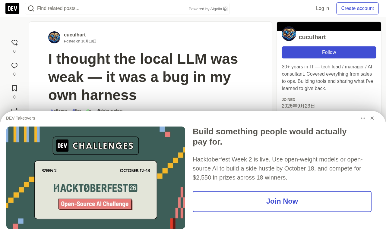 Your Local LLM Isn't Broken — Your Context Has a Bug