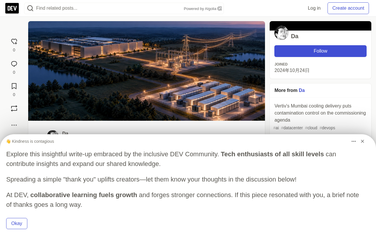 NiSource-Microsoft 1,100MW Power Agreement: How 600MW Battery Storage Shapes Data Center Campus Planning
