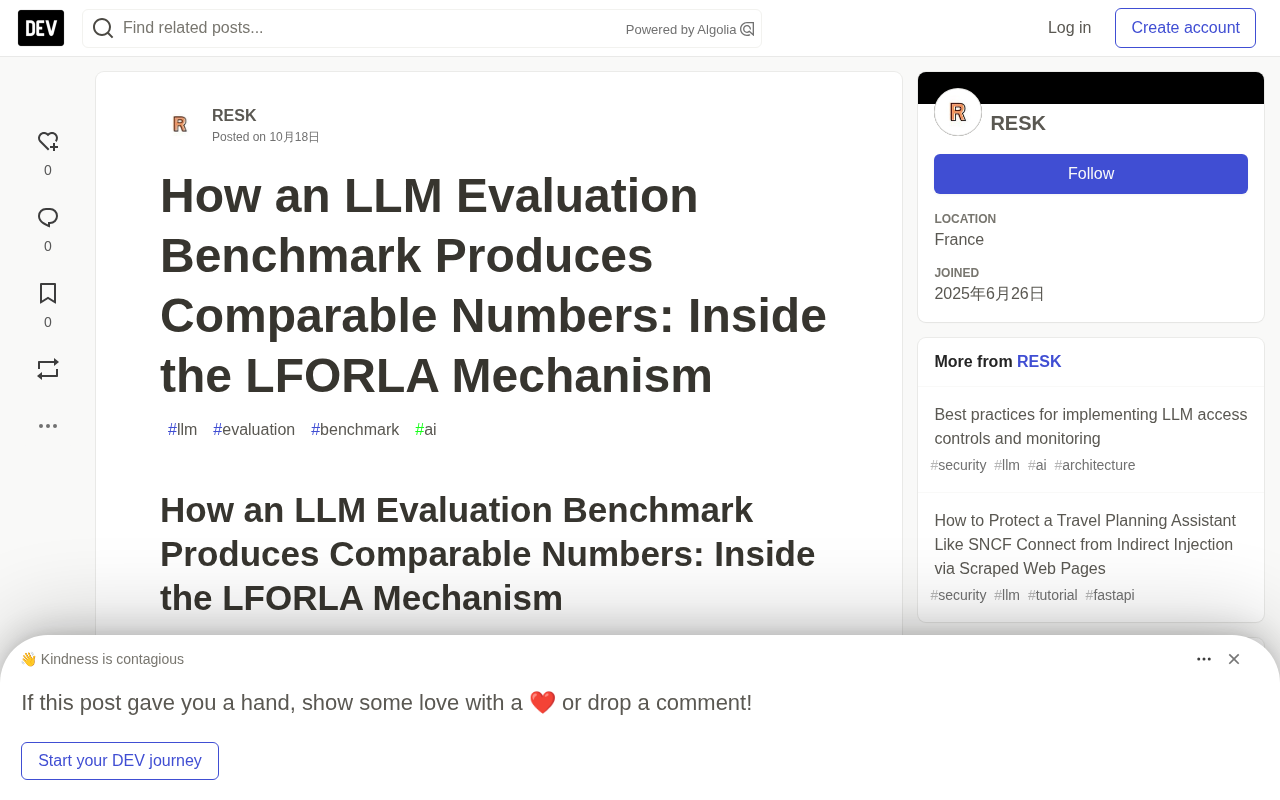 How LLM Evaluation Benchmarks Produce Comparable Scores: Deconstructing the LFORLA Mechanism