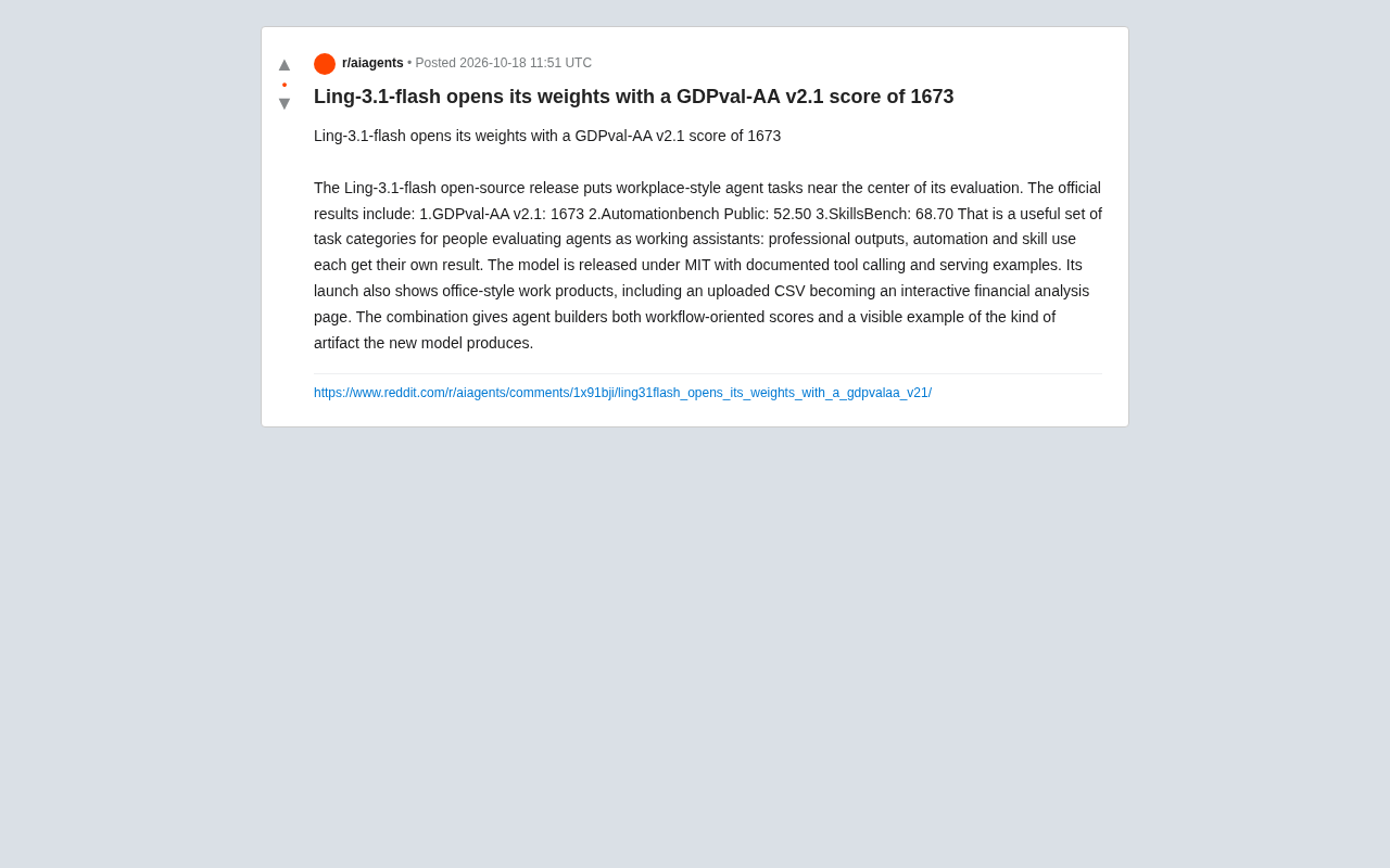Ling-3.1-flash Open-Sourced: 1673 on GDPval-AA, a New Choice for Office Agents