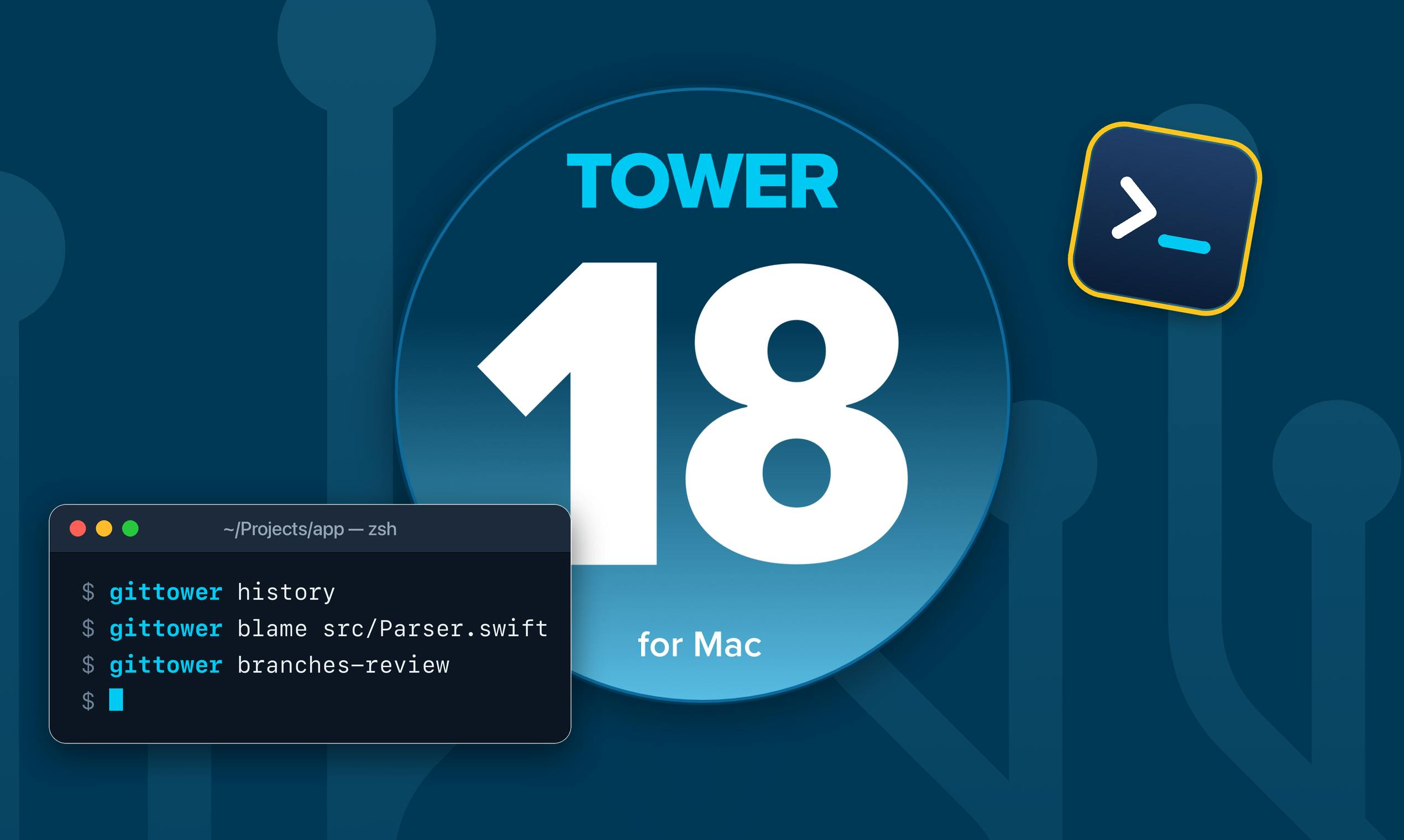 Tower 18 for Mac:最强Git客户端强化命令行体验