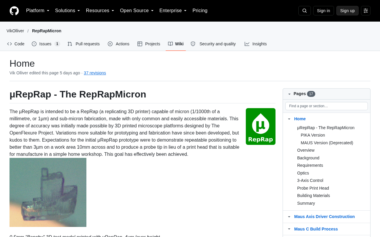 RepRapMicron project screenshot