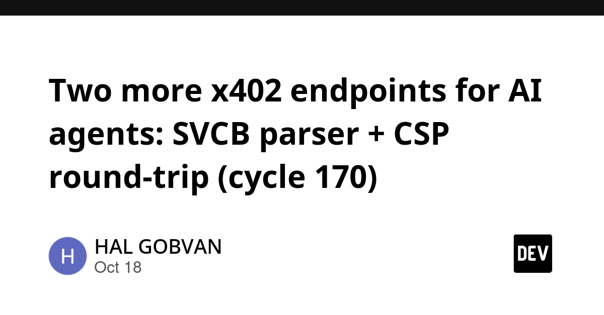 x402 Protocol Adds Two New AI Agent Paid Endpoints: SVCB Resolution and CSP Replay