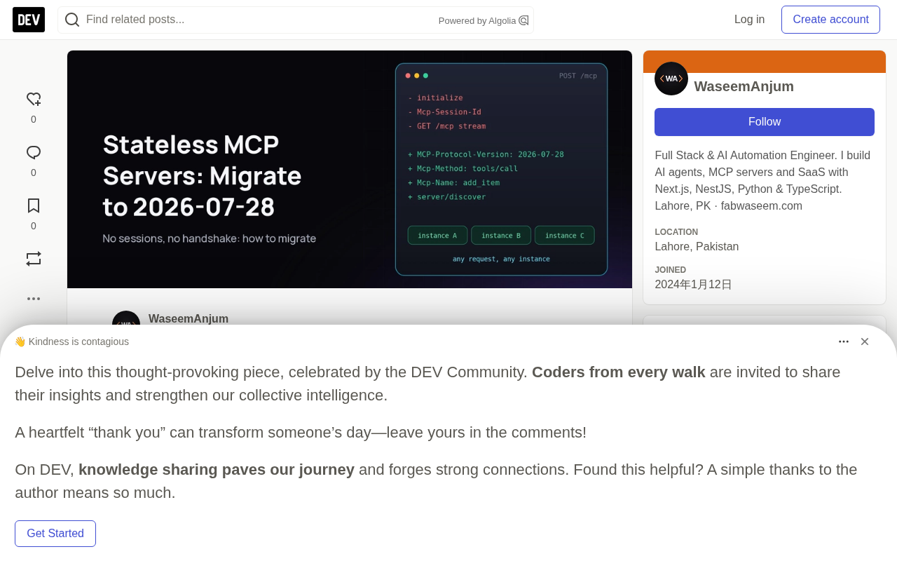 The MCP Stateless Revolution: A Deep Dive into the 2026-07-28 Spec and Hands-On Migration