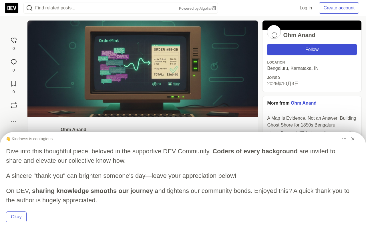 OrderMint: Turn Customer Chats into Orders with Local AI
