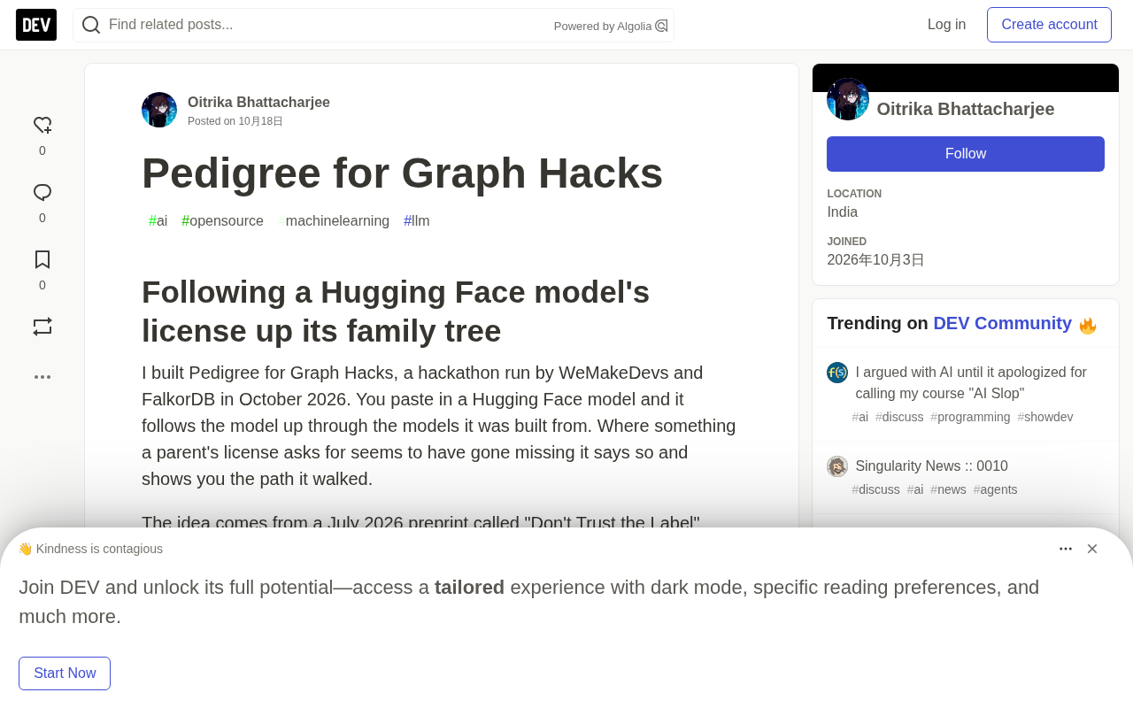Tracing AI Model Licenses with a Graph Database: Inside the Pedigree Tool
