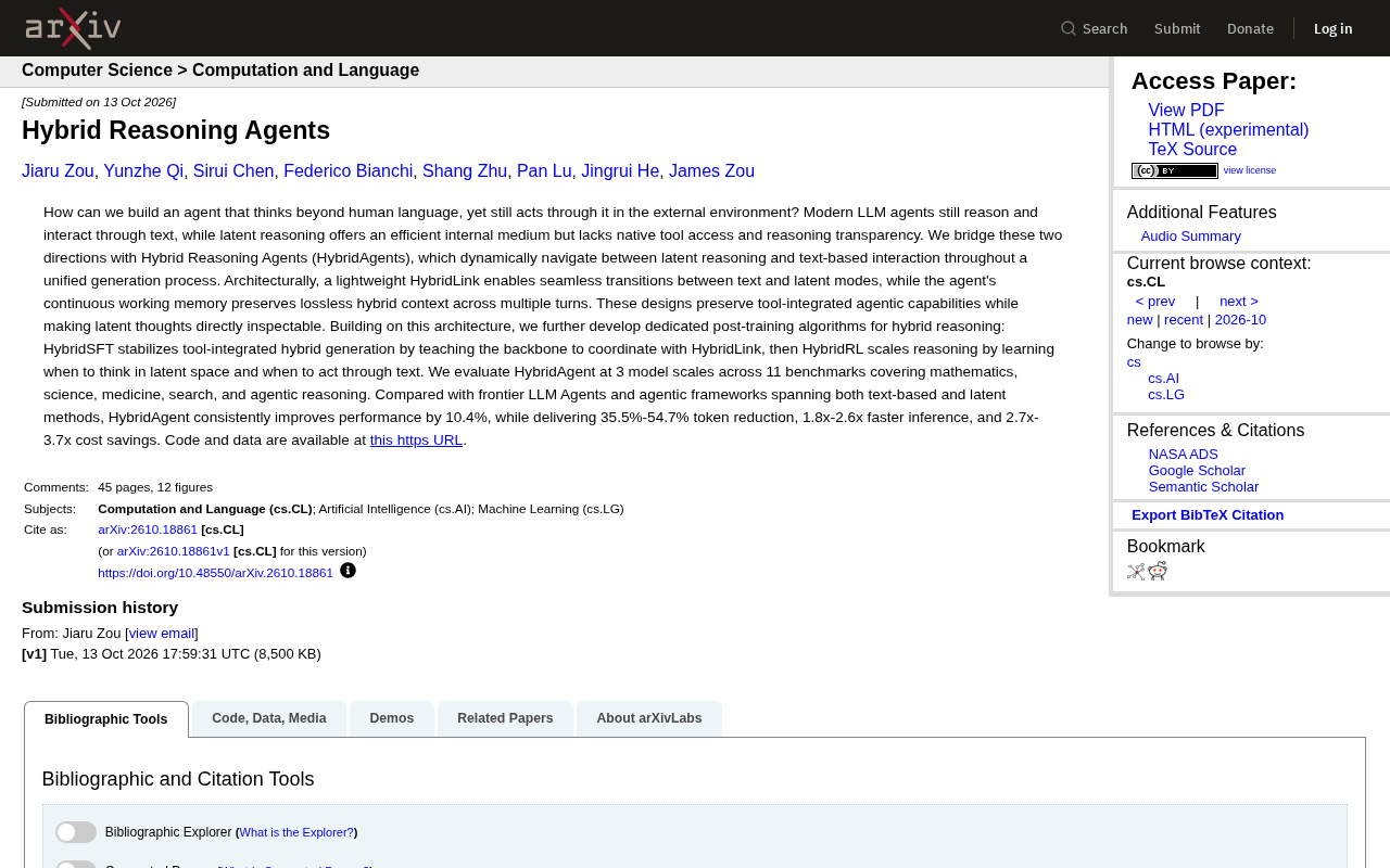 Hybrid Reasoning Agents: Halving Tokens, 2.6× Faster Inference