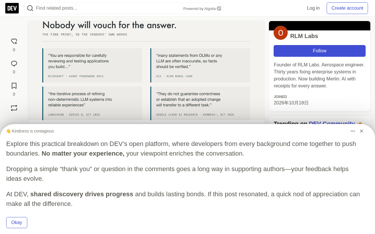 Nobody Will Vouch for the AI's Answer: Who Is Checking AI Output?