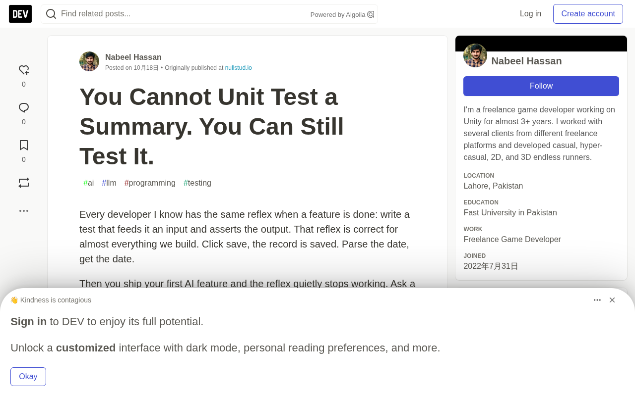 How to Ensure Quality of AI Features That Can't Be Unit Tested with Evals