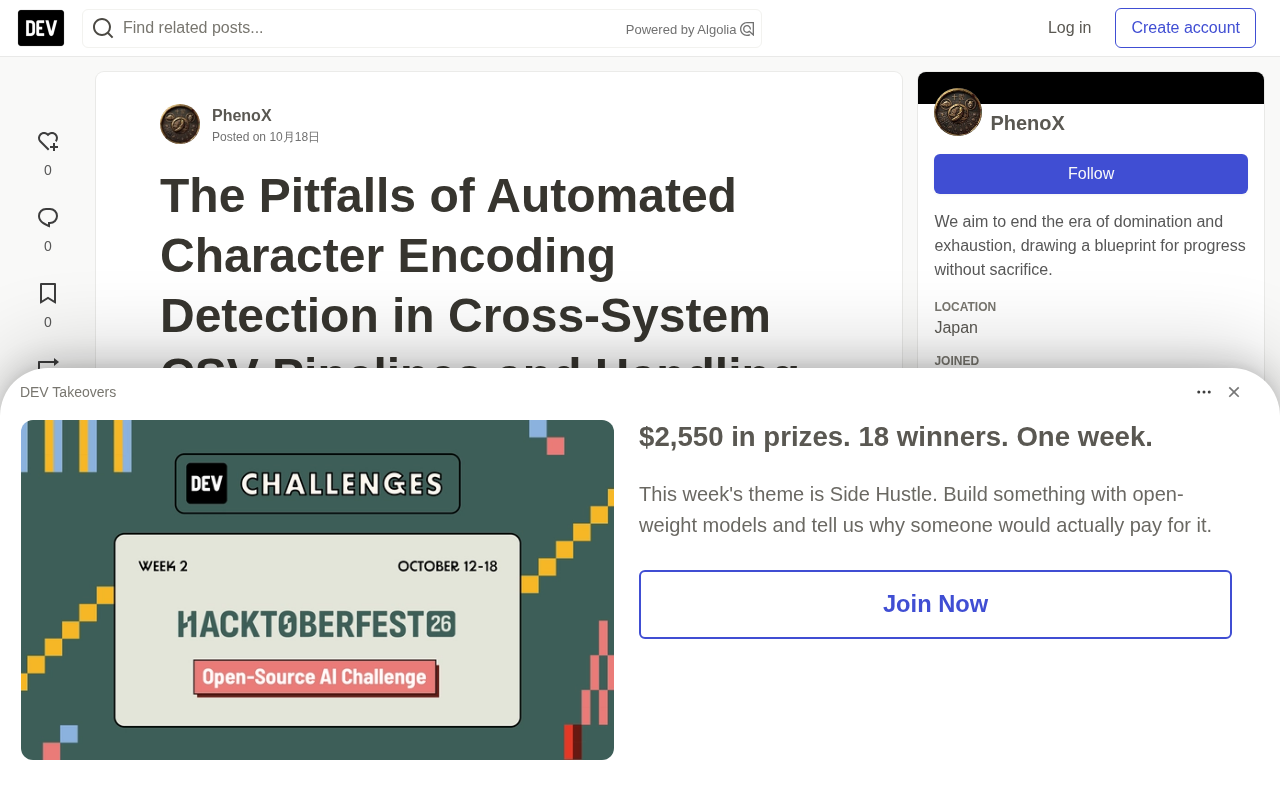 The Pitfalls of Cross-System CSV Encoding Detection: Chardet Misjudgment and Byte Fault Tolerance in Practice