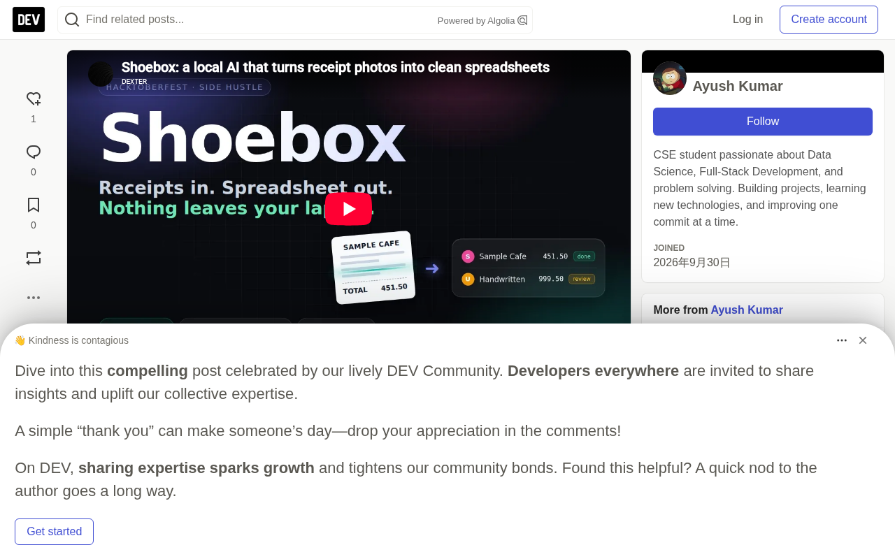 Shoebox: Build an Offline Receipt-to-Table Tool with Local Gemma 3