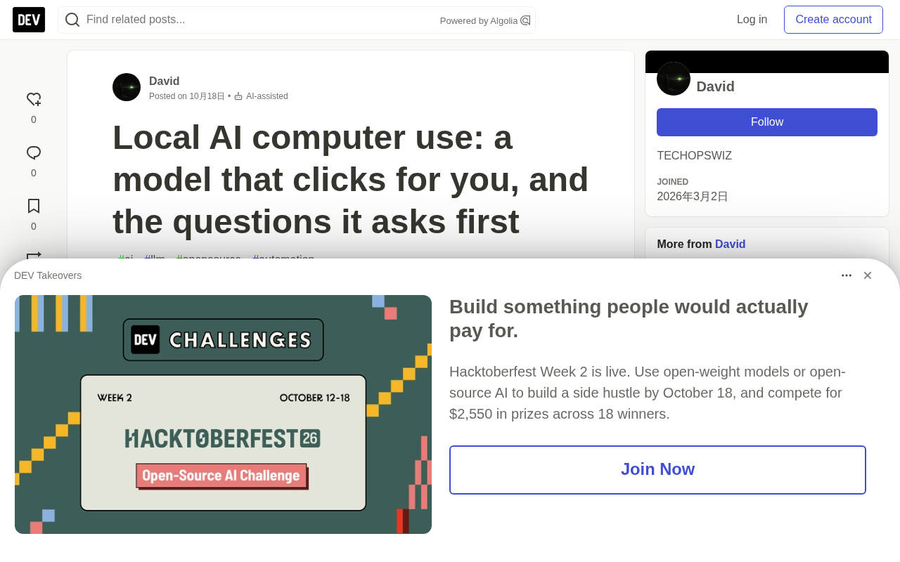 Local AI Computer Control: It Can Click for You, But Asks You Four Questions First