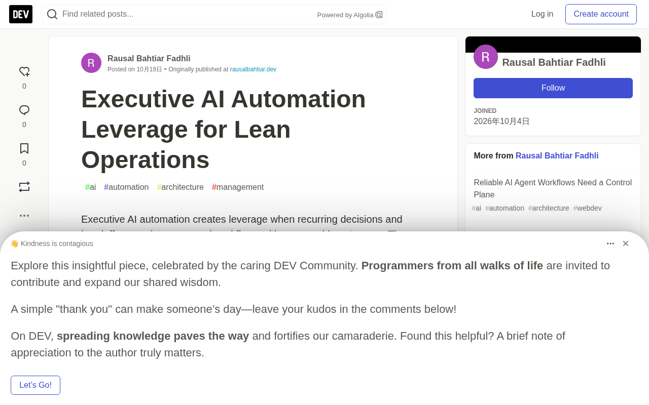 Executive-Level AI Automation Framework Overview